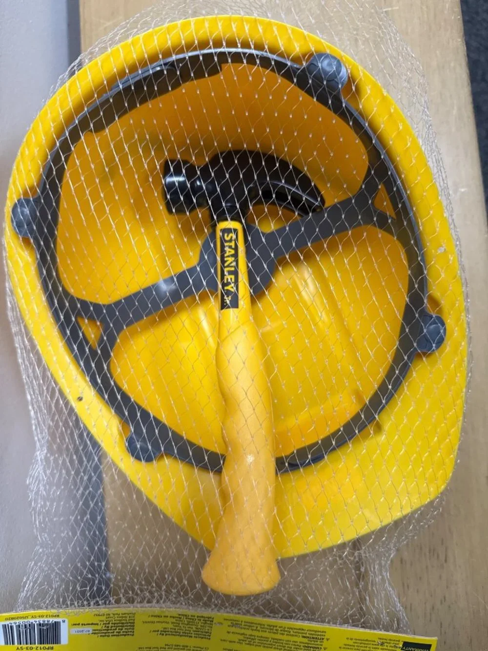 Stanley Jr. 3-Piece Kids Tool Set W/ Yellow Hard Hat & Hammer